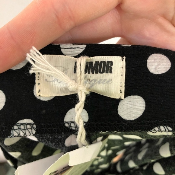 LF High Waisted Polka Dot Shorts NWT Sz 6 Black White - Picture 6 of 10